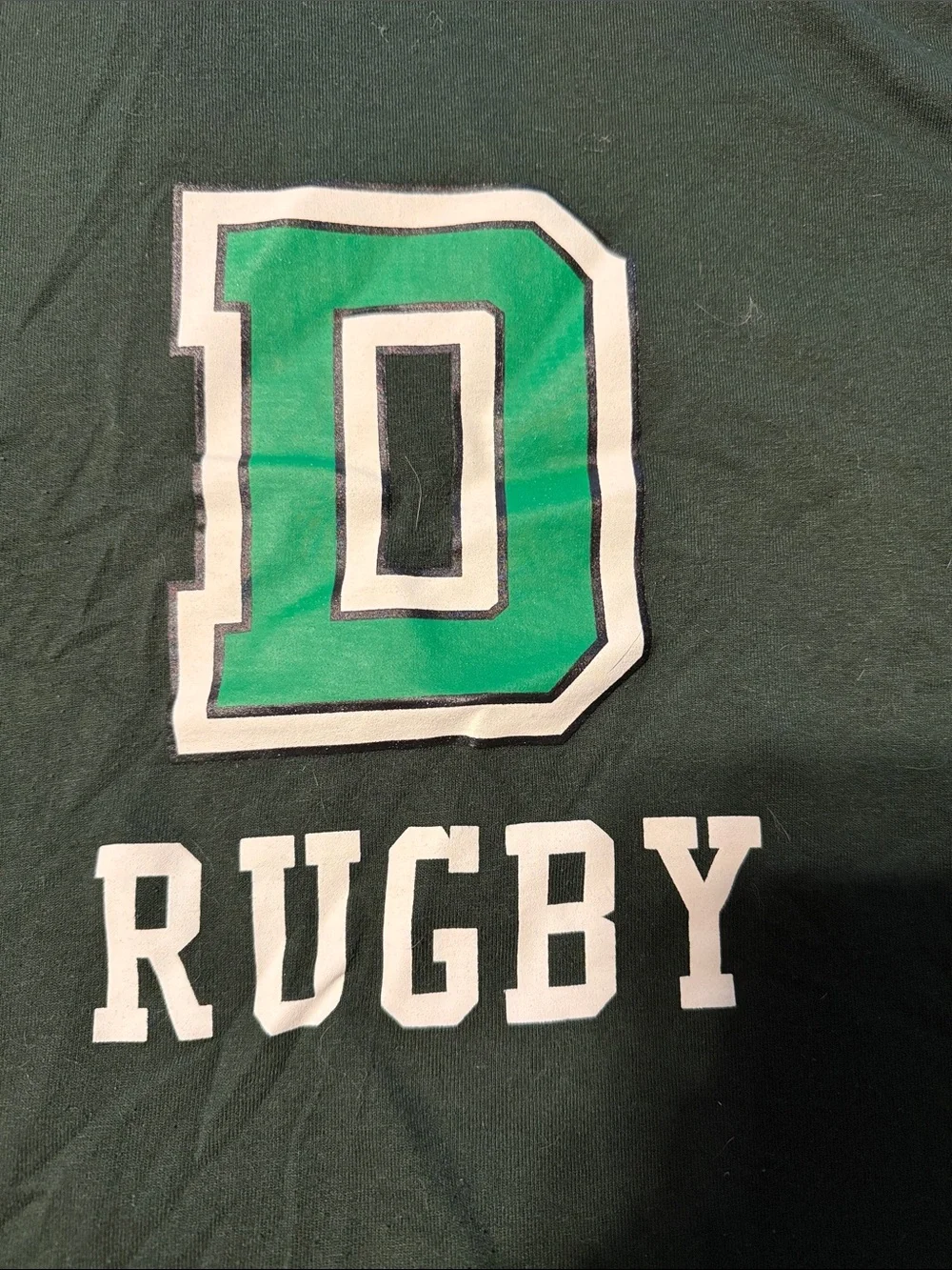 Unbranded Dark Green 'D Rugby' Short-Sleeve Graphic Tee - Picture 5 of 6